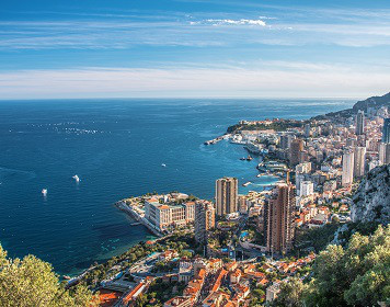 Monaco an der Côte d'Azur