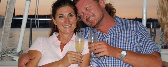 Hannes und Sabine Frühauf Hannes und Sabine Frühauf stoßen an