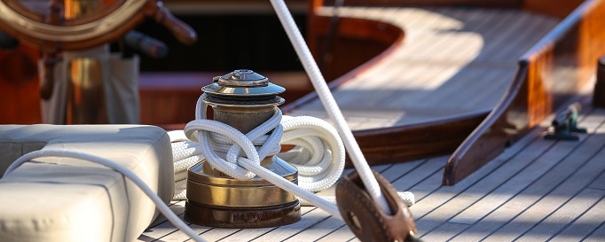 Segelaccessoires Deck eines Segelboots