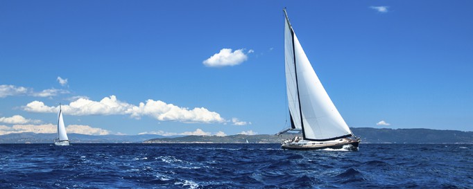 Segeln Nord- und Ostsee: Segelboote auf See